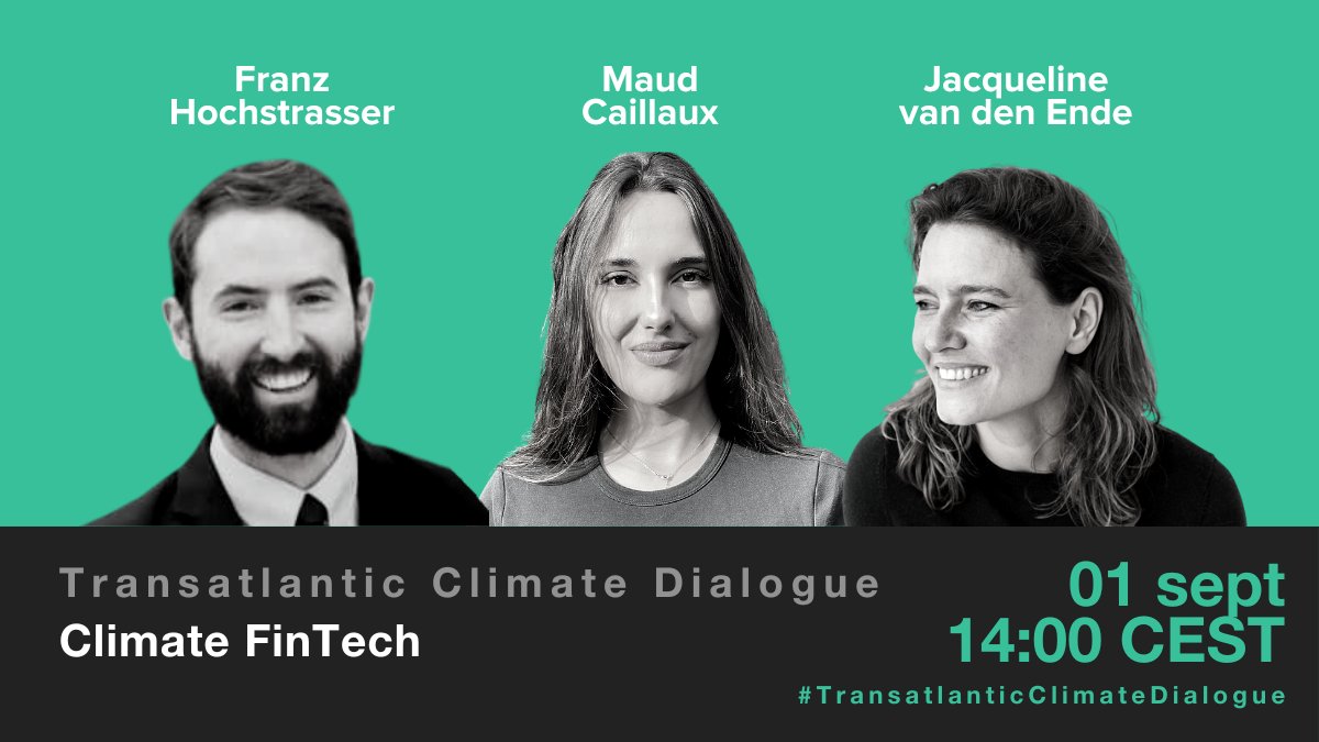 RaiseGreenInc's tweet photo. Live today! Listen to @Franzish of Raise Green, Maud Caillaux of @green_got_ , and Jacqueline van den Ende of @Carbonequity_.

Join the @FriendsofEurope event on Climate #FinTech to discuss the way forward - 🔗https://t.co/8txpkpidkr #TransatlanticClimateDialogue https://t.co/vxkIBucBLx
