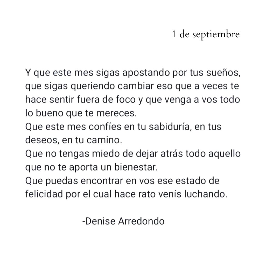 1 de septiembre 💜