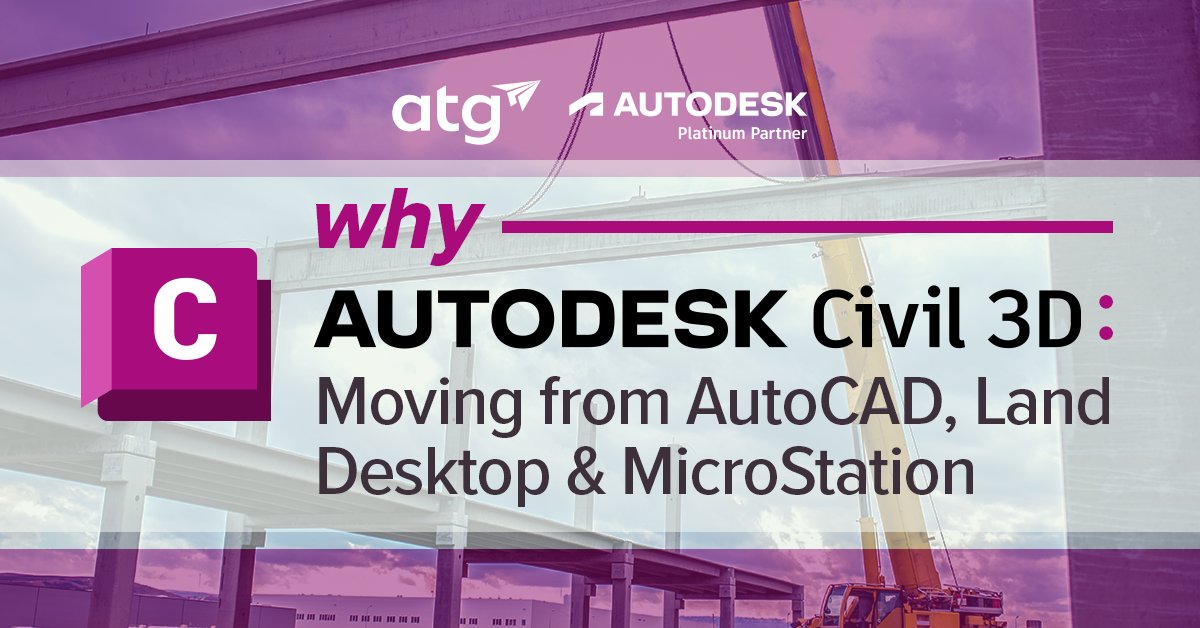 ATG_USA's tweet photo. Are you a CAD user who’s still using regular #AutoCAD, Land Desktop or #MicroStation? It’s time to make the switch to Civil 3D!
FIND OUT WHY 👉 https://t.co/ctOc7ZYl8B
#WhyATG #whyCivil3D #TipsFromTech #GetMoving @ADSKCommunity https://t.co/2ereJFcNzV