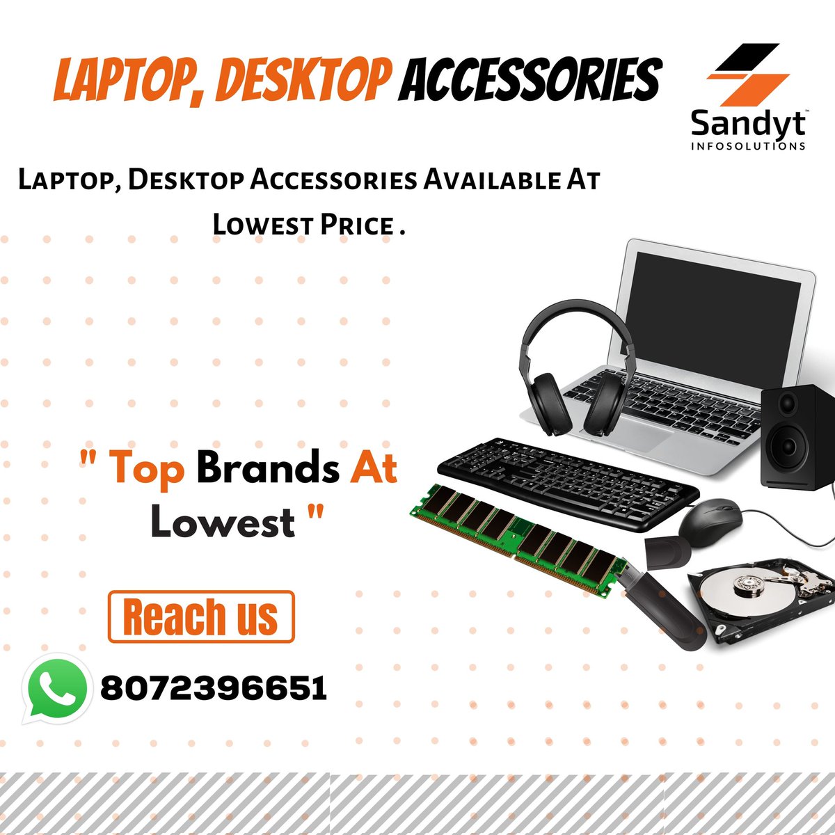 sandytInfo's tweet photo. Desktop, Laptop, & Other Accessories At Best Price!! All top brands at lowest..🤩
#sandytinfosolutions #product #computeraccessories #laptopservice #desktopservice #accessories #keyboard #mouse #ram #harddisk #instagood #india #tamilnadu #chennai #coimbatore #adzohmedia https://t.co/q5utPK64Aq