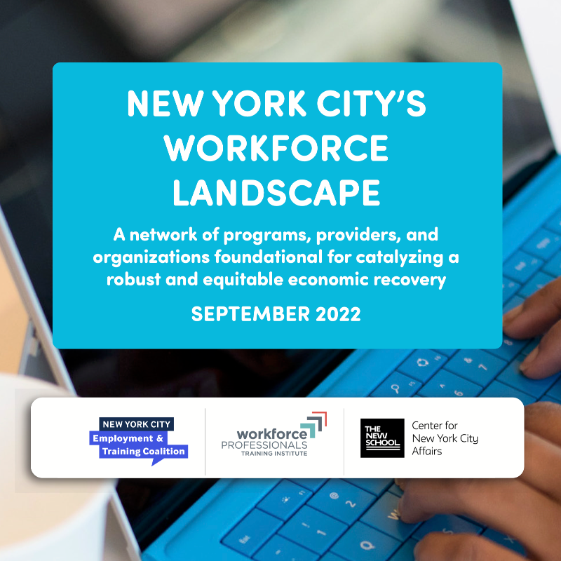 NYCETC_org's tweet photo. 1/We’re excited to unveil our new report, “NYC’s Workforce Landscape” created in partnership w/ @WPTIorg &amp; @CenterNYC - an overview of NYC's invaluable network of orgs, providers &amp; programs working towards an equitable economic recovery #RecoveryForAllNYC

https://t.co/S7Bu8WeWeF