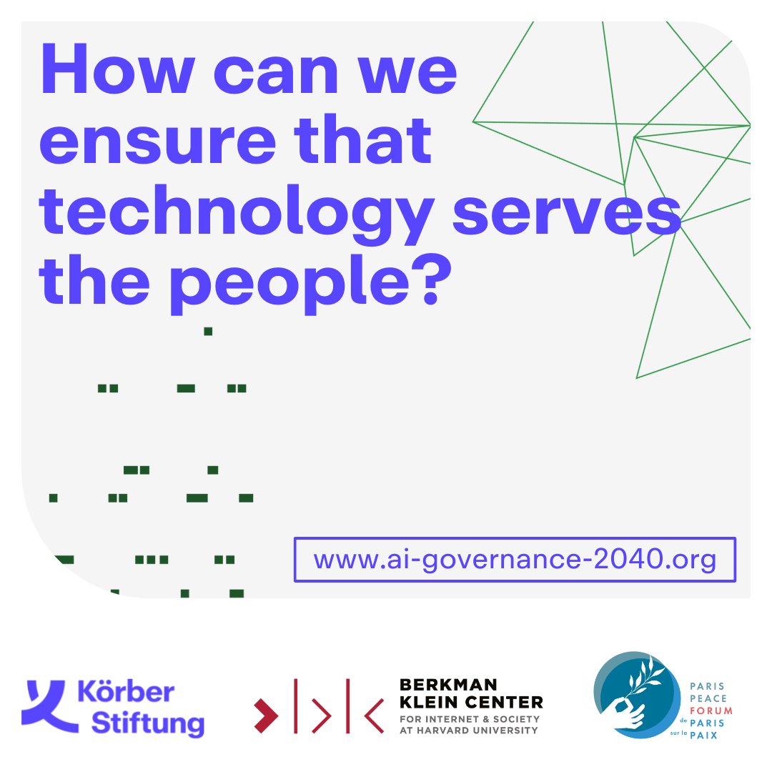 KoerberIP's tweet photo. 📢 Out now 👉https://t.co/Q5X5TBWgBo! Are you interested in #ArtificialIntelligence and the challenges it raises for our future? Explore the #AI2040 website and dive into our policy recommendations for the global governance of AI. In cooperation w/ @BKCHarvard &amp; @ParisPeaceForum https://t.co/SQdXsWi5lI