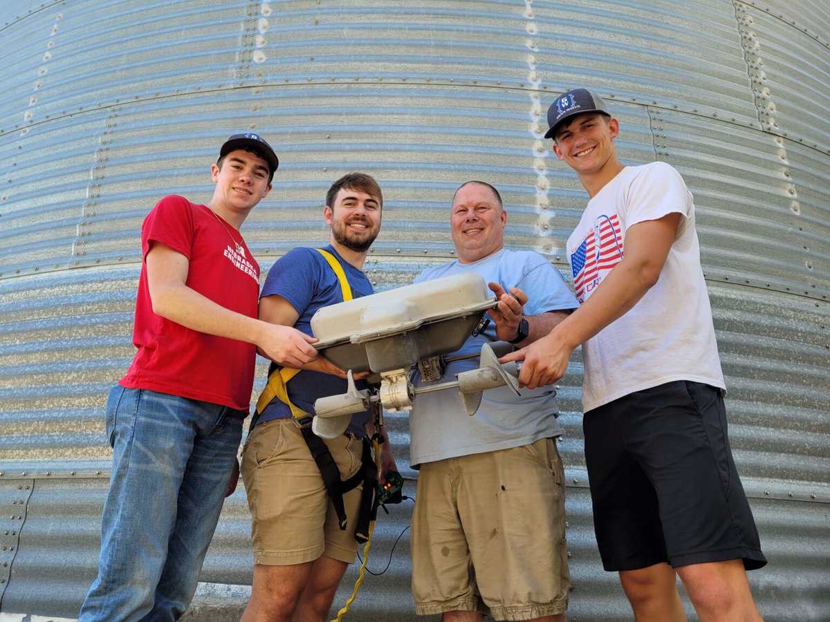 DevelopNebraska's tweet photo. Grain Weevil, based in Aurora, is a father and son owned business whose goal is to keep farmers safe from the dangers of grain bins with the invention of grain bin safety and management robots. Read about where the future of agriculture is headed. https://t.co/VJapkrxkMl #growne https://t.co/JIkI1AM3zG