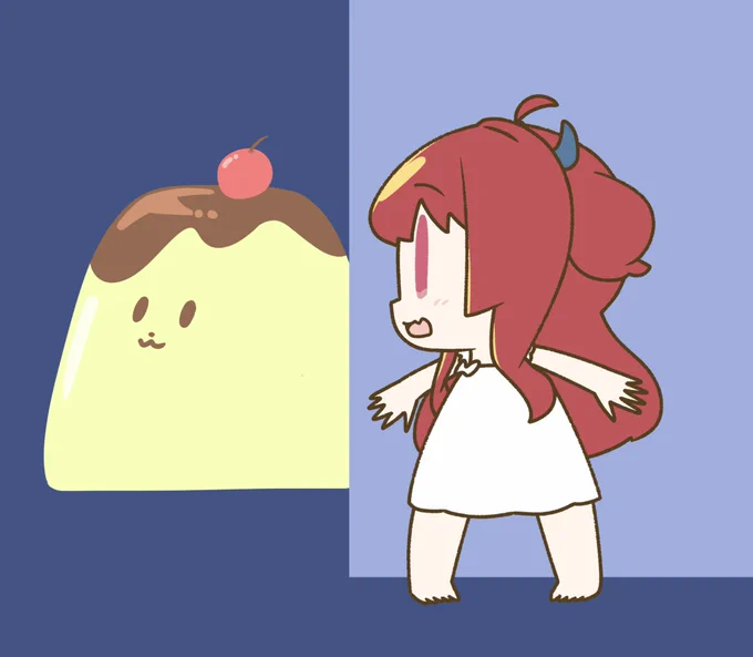 ロアちゃんプリンおばけを見つけてロアちゃんプリン食べてる?9月はカボチャプリンとか食べたりね美味しいプリンを食べてうまうまファイト〜だロアちゃんに美味しいプリンとの出会いを今日のご飯ロールキャベツ #ロアート 