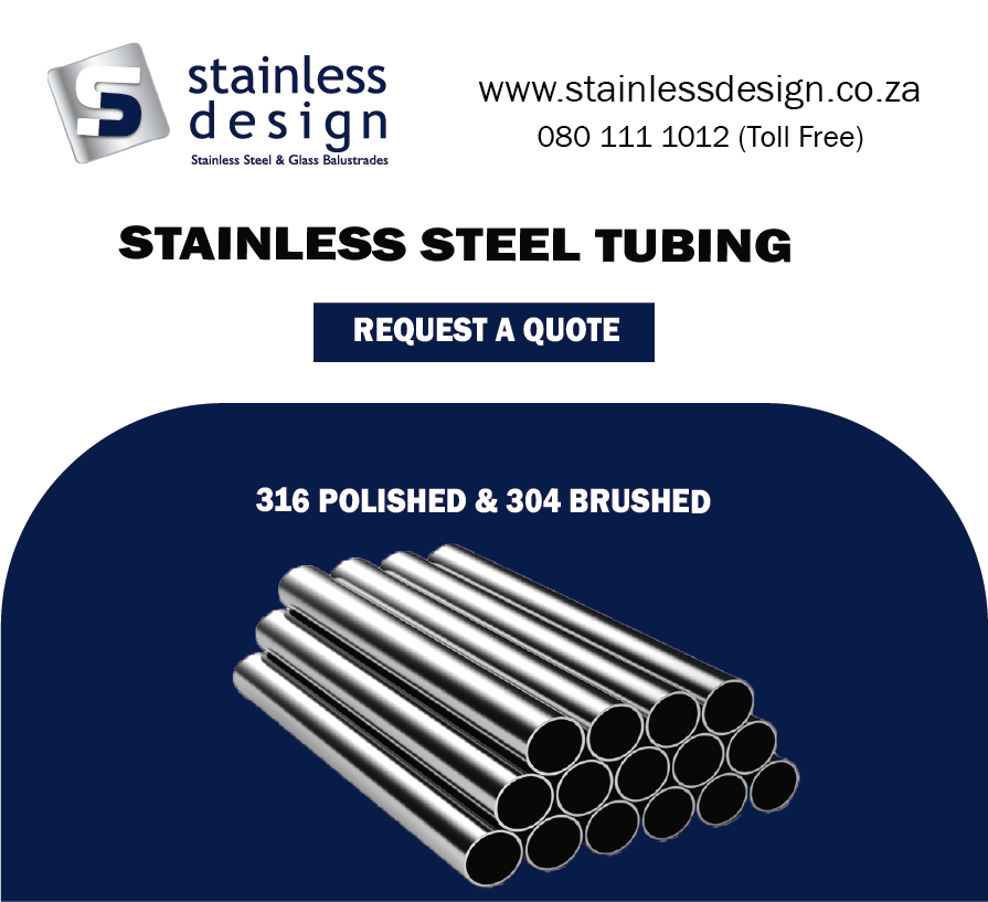 StainlessInfo's tweet photo. We supply Stainless Steel Tubing in both Grade 304 Brushed and 316 Polished.

For a quote send us a mail at quotes@stainlessdesign.co.za or give us a call on 080 111 1012 (Toll Free)

#stainlessdesign #southafrica #proudlysouthafrican #stainlesssteel #stainless #steel #local https://t.co/8ZmI74lz6Y