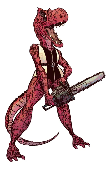 Allosaurus with a Chainsaw. 