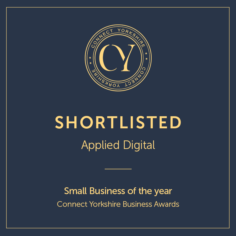 weareapplied's tweet photo. Thank you to @Connect_Yorks for shortlisting us for the Small Business of the Year at their inaugural awards!! 

If you're at the event in November, we'll see you there. Good luck to all those shortlisted🏆🤞

#YorkshireBusiness #DigitalMarketing #CreativeDigitalResults https://t.co/yr45Axgpdj