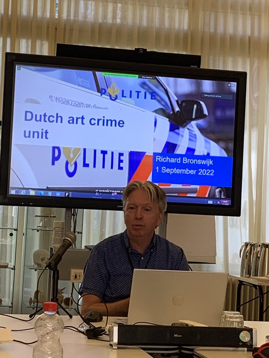 Starting now the session with <a href="/Richardbronswij/">richard bronswijk</a> about the Dutch Crime Unit <a href="/KLPDNL/">KLPD NL</a> <a href="/LDEHeritage/">Global Heritage & Development</a> @RM_Oudheden @ecampfens1 @DrNOosterman #contestedheritage #provenanceresearch #summerschool