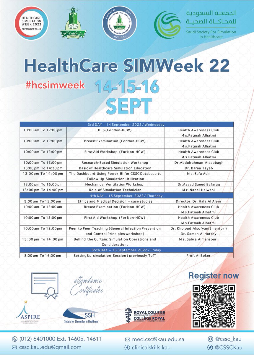 CSSCKau's tweet photo. 💫🗓⌛️

#HcSimWeek22 | #hcsimweek2022 

#hcsimweek22 | #healthcare

 #simulation | #patientsafety https://t.co/XoH5bfXHv2