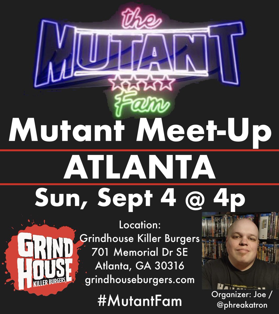 TheMutantFam's tweet photo. This Sunday in Atlanta!

Mutant Meet-Up ➡️ ATLANTA
Sun, Sept 4 @ 4p ET
Grindhouse Killer Burgers
701 Memorial Dr SE
Atlanta, GA 30316

Organizer Joe/@phreakatron made these rad TLDI badge ribbons just for you! 

So grab a ribbon &amp; meet some Mutants this Sunday!

#MutantFam https://t.co/U8ma0esU6H