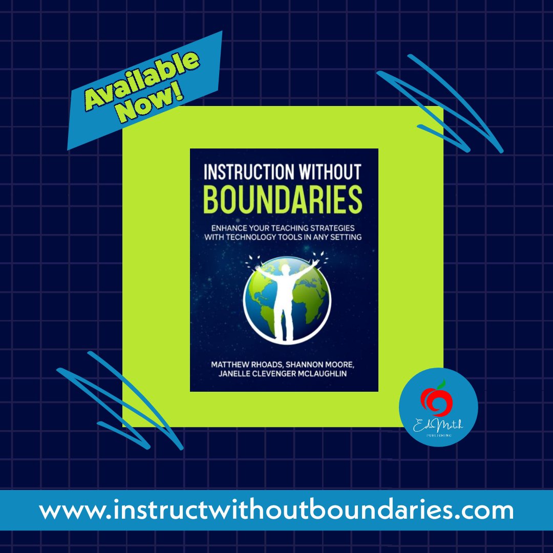 📖 Available now ➡️ Instruction Without Boundaries: Enhance your Teaching Strategies with Technology Tools in Any Setting!

Author copies will be arriving soon, so if you would like a signed copy and some stickers, stay tuned!!

#edumatch #educationbooks #eduTwitter #edtech