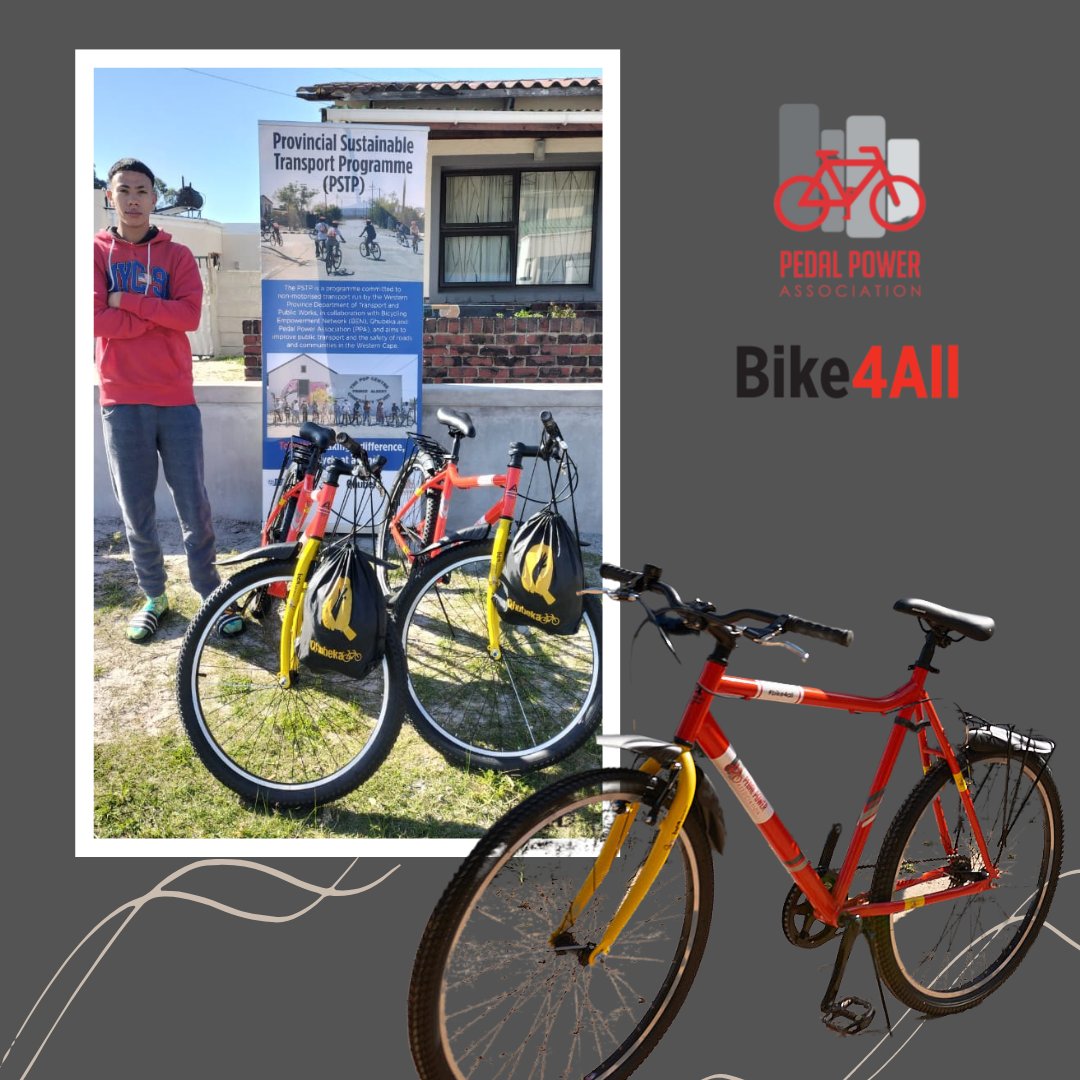 The @pedal_power_association ’s bicycle distribution project, Bike4All, in partnership with @benbikessa handed over two bikes as part of the Provincial Sustainable Transport Programme. The bikes will be used for community safety patrols by the Silvertown Neighborhood Watch.