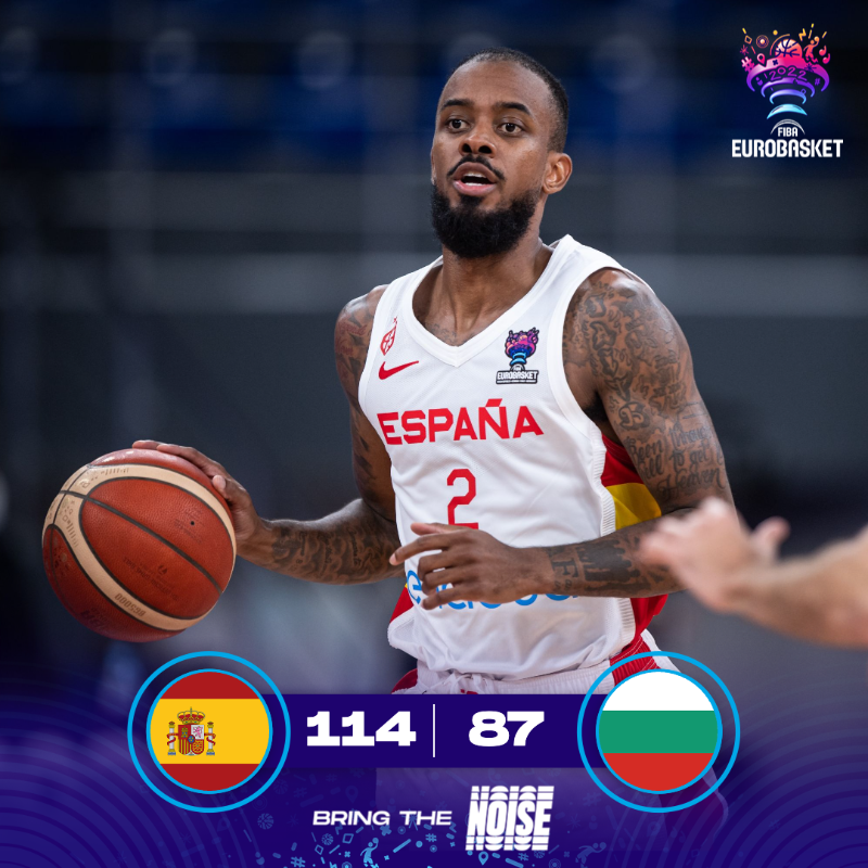 EuroBasket's tweet photo. All under control as 🇪🇸 Spain start their #EuroBasket journey with a big win over Bulgaria!

Check the stats here 👇

#EuroBasket x #BringTheNoise