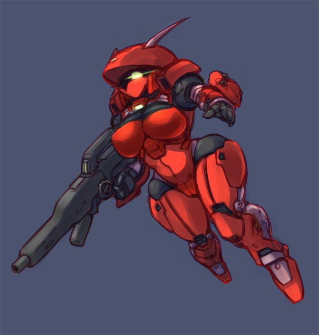 #軽い気持ちで描いたら思った以上に反響があった絵 
ガーベラ・テトラ改さん 