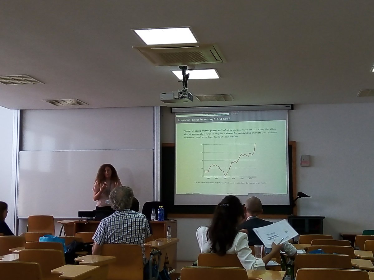 alb_hidalgo's tweet photo. Now @chiarabellux13 from @IMTLucca presenting at @JEI2021_GC "CVCs, Takeovers and Market Power", joint work with Armando Rungi https://t.co/lOybTVm8mi