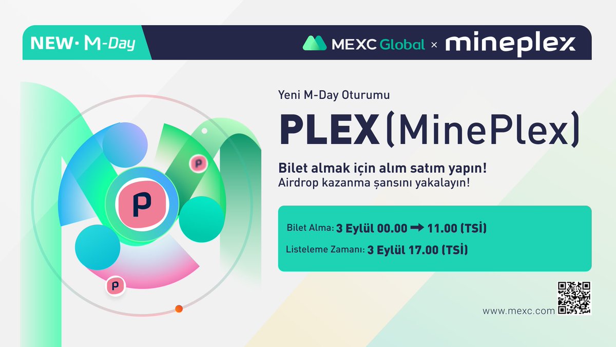 MEXC_Topluluk's tweet photo. 💰 #MEXCTürkiye @mineplexio $PLEX Yeni M-Day Özel Etkinliği

🏆 100 Kişiye Toplam 500 $MX Hediye!

📌 Katılım: https://t.co/gN070W5JcQ

📌 M-Day: https://t.co/19cC2288ni

✅ Takip et: @MEXC_TR
✅ Takip et: https://t.co/RfMLedCIsH
✅ Beğen
✅ Alıntıla 5 kişi etiketle https://t.co/EVlz5onWvg