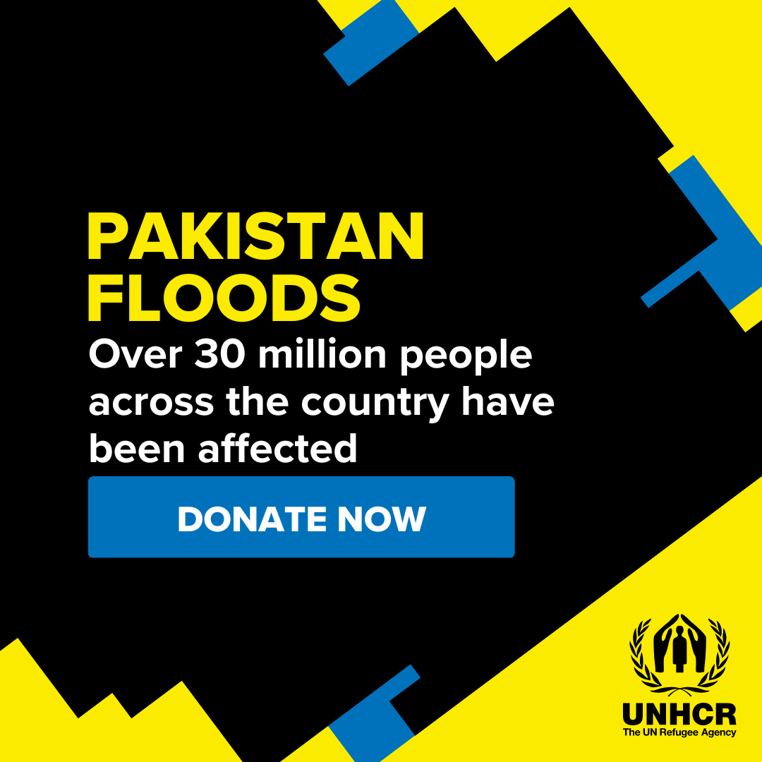 Refugees's tweet photo. ‘’Rain and floods have been catastrophic for millions of people. We urgently need global support and solidarity for Pakistan in these dire times,’’ - Filippo Grandi,  UN High Commissioner for Refugees. https://t.co/u18M5mDI9A
