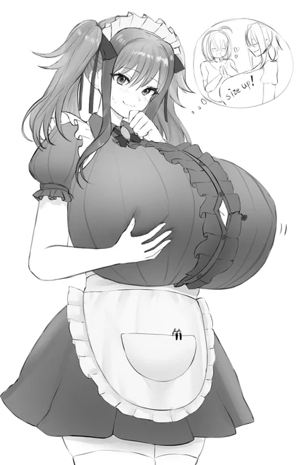 メイド真理燐ちゃんのラフ 