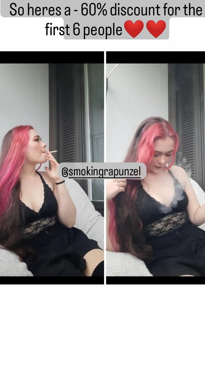 Cccarolynpics's tweet photo. Onlyfans -60% for the first 6 people only❤️❤️ link in bio
#capnolagnia #ashtraybitch #cigaretta #cigarettefetish #smokergril #smokingfetish #smokingonlyfans #girlswhosmoke #smokingdarkside #linkinbio https://t.co/vg1JeDt1lt