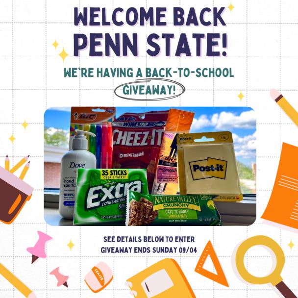 Penn State Campus Dining (@pennstatedining) on Twitter photo Hey Penn State, welcome back! We are so excited for this new school year, and hope you are
too. This week we are running a giveaway full of back-to-school essentials to get everyone
motivated for this semester!
Check out our IG post (<a href="/pennstatedining/">Penn State Campus Dining</a>) for more details Hey Penn State, welcome back! We are so excited for this new school year, and hope you are
too. This week we are running a giveaway full of back-to-school essentials to get everyone
motivated for this semester!
Check out our IG post (<a href="/pennstatedining/">Penn State Campus Dining</a>) for more details