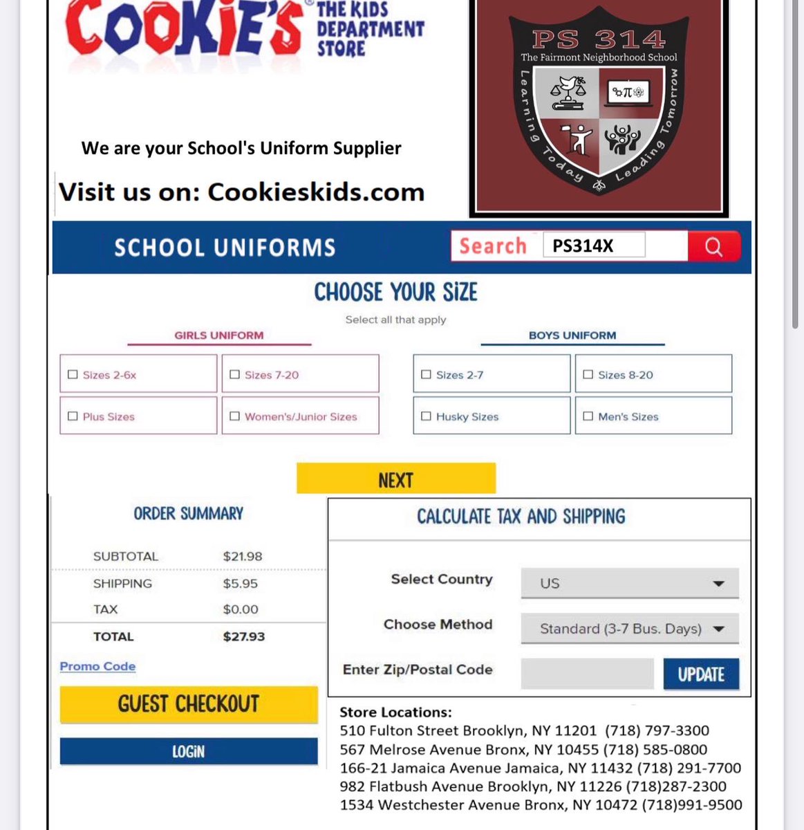 FNS314's tweet photo. Now you can purchase your child’s uniform at https://t.co/fBXW6OetrY https://t.co/VKgZRhzd7B