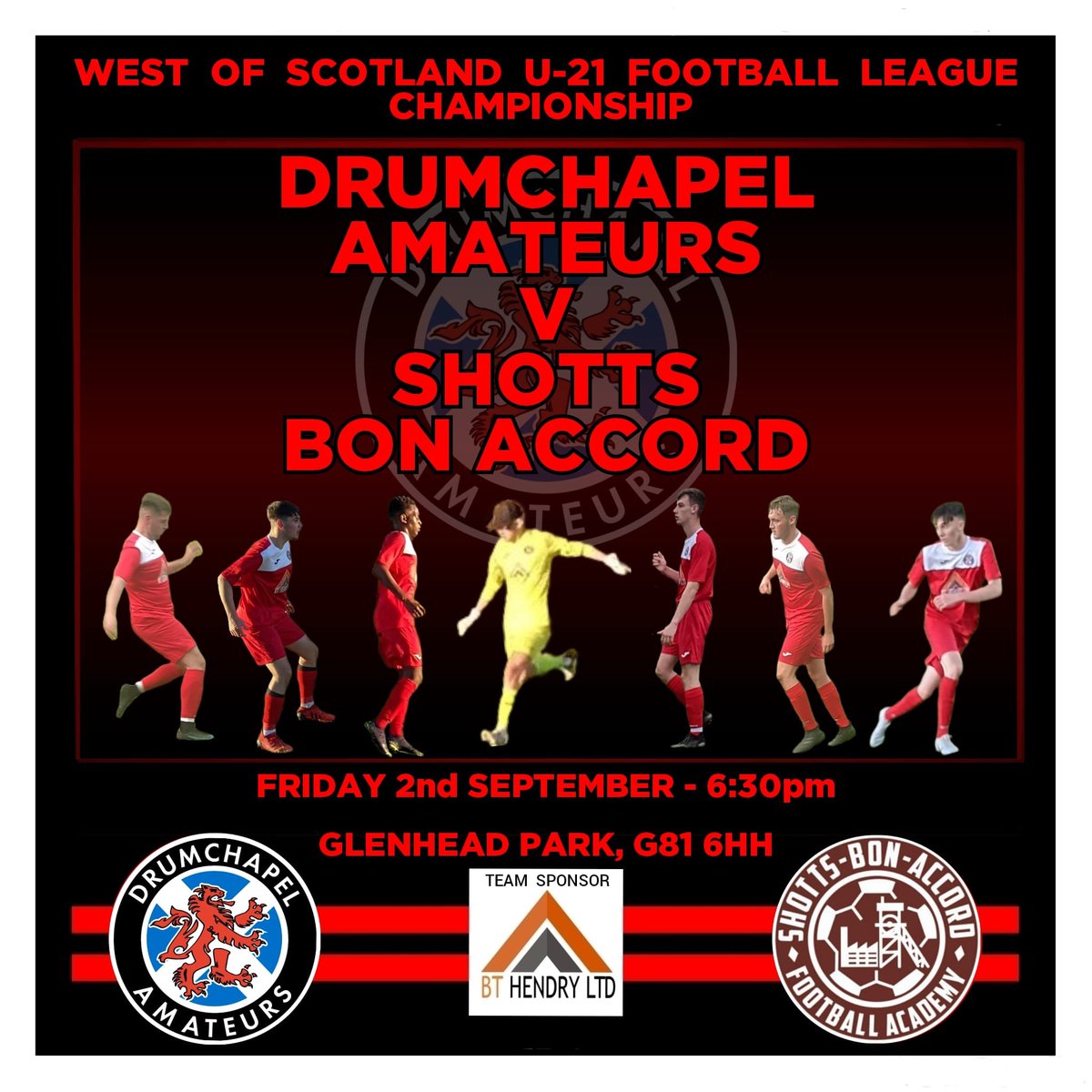 DrumAmsU21s's tweet photo. We welcome @shottsBAFC_21s to Glenhead Park tomorrow night for our league encounter 🤝

#MTD21s ⚫️⚪️🔴 https://t.co/tVZBfjz585