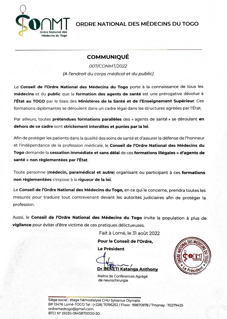 Conseil_ONMT's tweet photo. 🛑Communiqué 🛑
#TgTwittos https://t.co/Z3G6CZ35Da