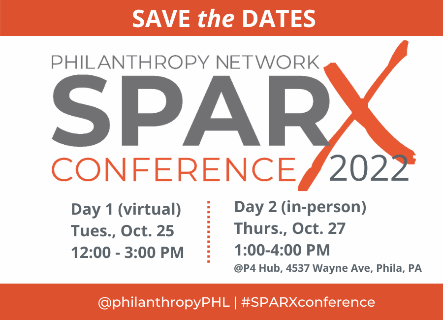 philanthropyPHL's tweet image. We&apos;re excited to announce our 2022 #SPARXconference will take place over two half-days, October 25 &amp;amp; 27! Save the dates and👀 for additional details to be announced soon. Registration opens in mid-September. bit.ly/sparx2022
