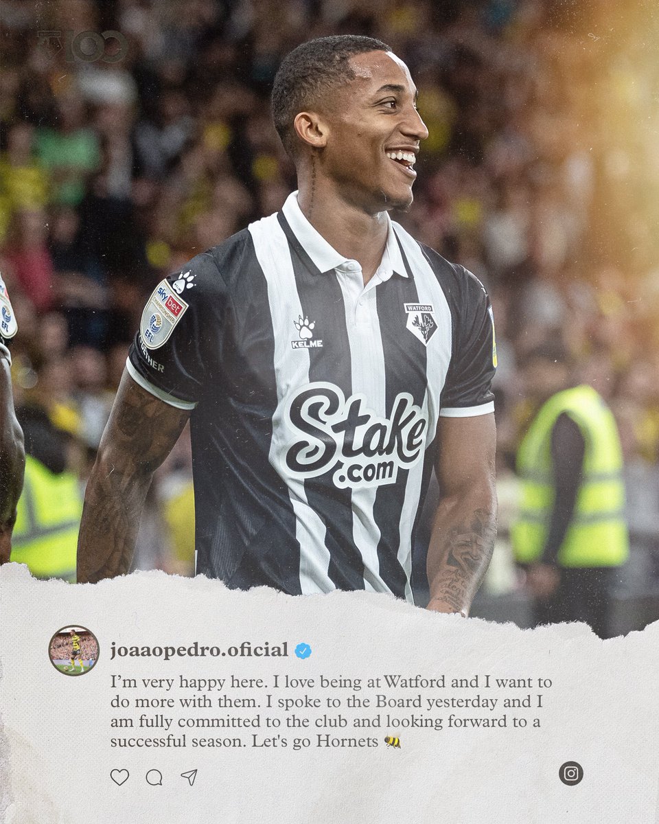 FabrizioRomano's tweet photo. Official statement. After Newcastle deal collapsed &amp; Everton bid turned down, João Pedro stays at Watford. 🚨🟡 #DeadlineDay https://t.co/iJgNp9fvO4