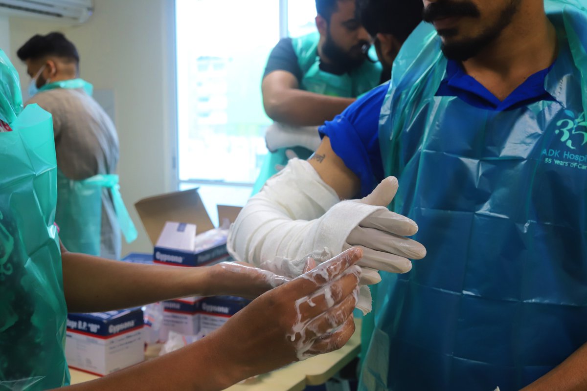 Casting &amp; Splinting workshop happening now at Shafi'a Institute of Health. <a href="/ADKHospital/">ADK Hospital</a>  

#ShafiaInstituteofHealth #ADK35