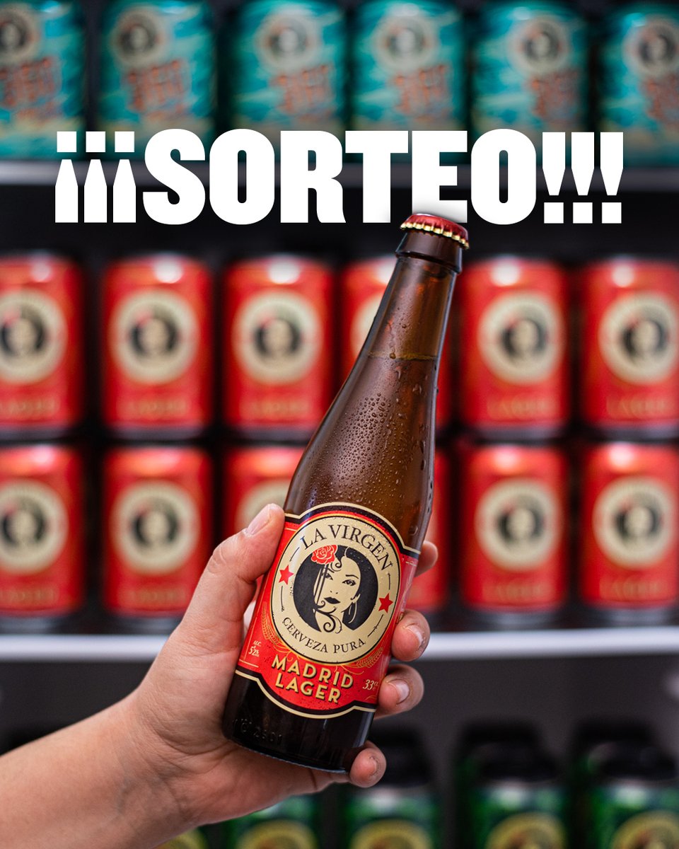 CervezaLaVirgen's tweet photo. 🔴SORTEAZO🔴Para los que volvéis a la rutina y para los que empezáis las vacaciones. 2 ganadores:
👉PACK 24 LATAS LAGER
👉2 VASOS DE DOBLE
👉VISITA A LA FÁBRICA PARA 2 PERSONAS

¿Cómo participar?
1️⃣Sigue nuestra cuenta @cervezalavirgen
2️⃣Dale like al post
3️⃣Menciona a 2 colegas https://t.co/edTSVZlDVG