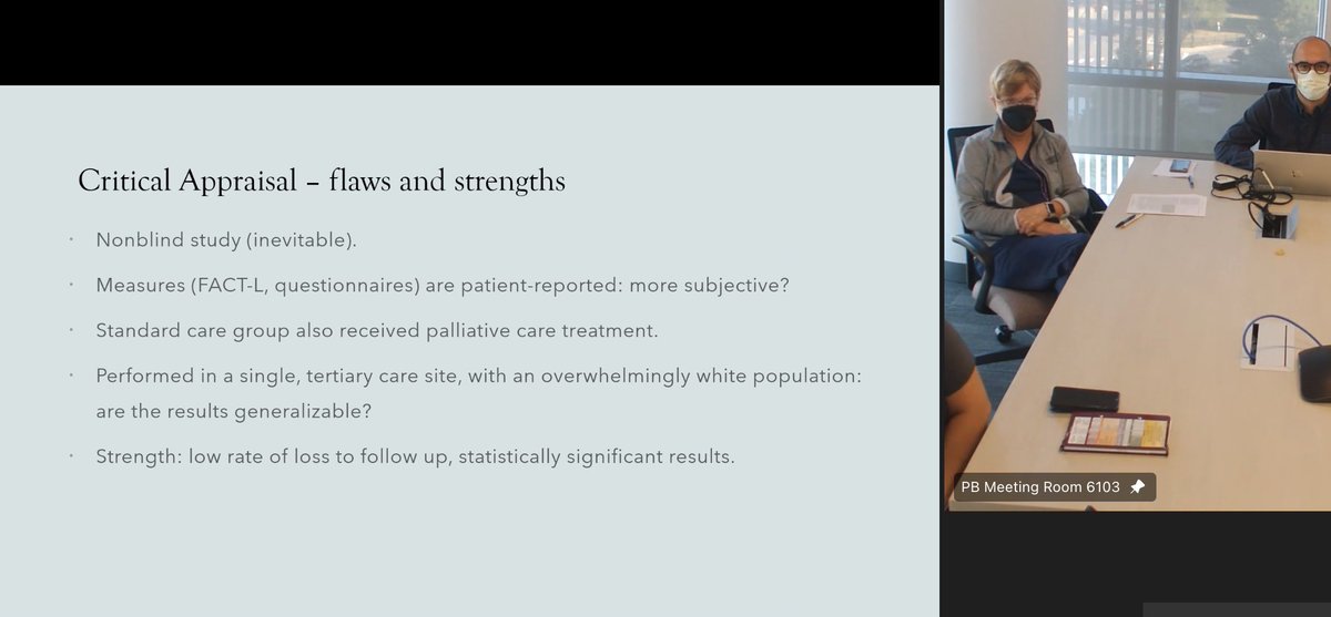 <a href="/RushPalliative/">RushPalliative</a> fellow Juan Carlos Huerta Galindo MD providing a critical analysis this morning on Early Palliative Care for Patients with Metastatic Non–Small-Cell Lung Cancer at Illinois Medical District Journal Club nejm.org/doi/full/10.10…
@rushdoim <a href="/Rush_GME/">RUSH GME</a>