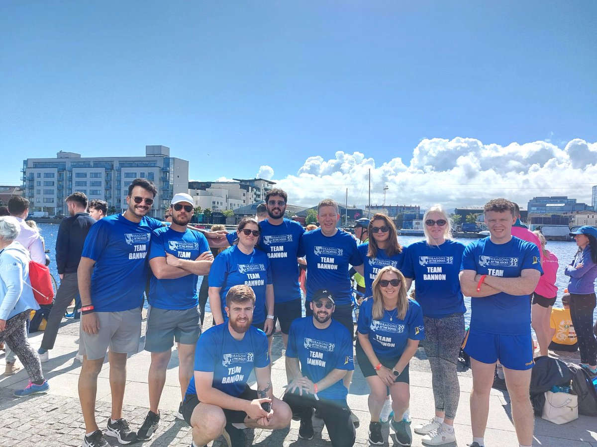 Bannon's tweet photo. Bannon are delighted to take part in this years Dragons at the Docks boat race today in aid of the @Dublin_Simon. Wishing our team the very best of luck on the water!
#GoTeamBannon #charity #fundraising #propertysector #supportingthehomeless #DragonsattheDocks https://t.co/Llnt3ZqoF0
