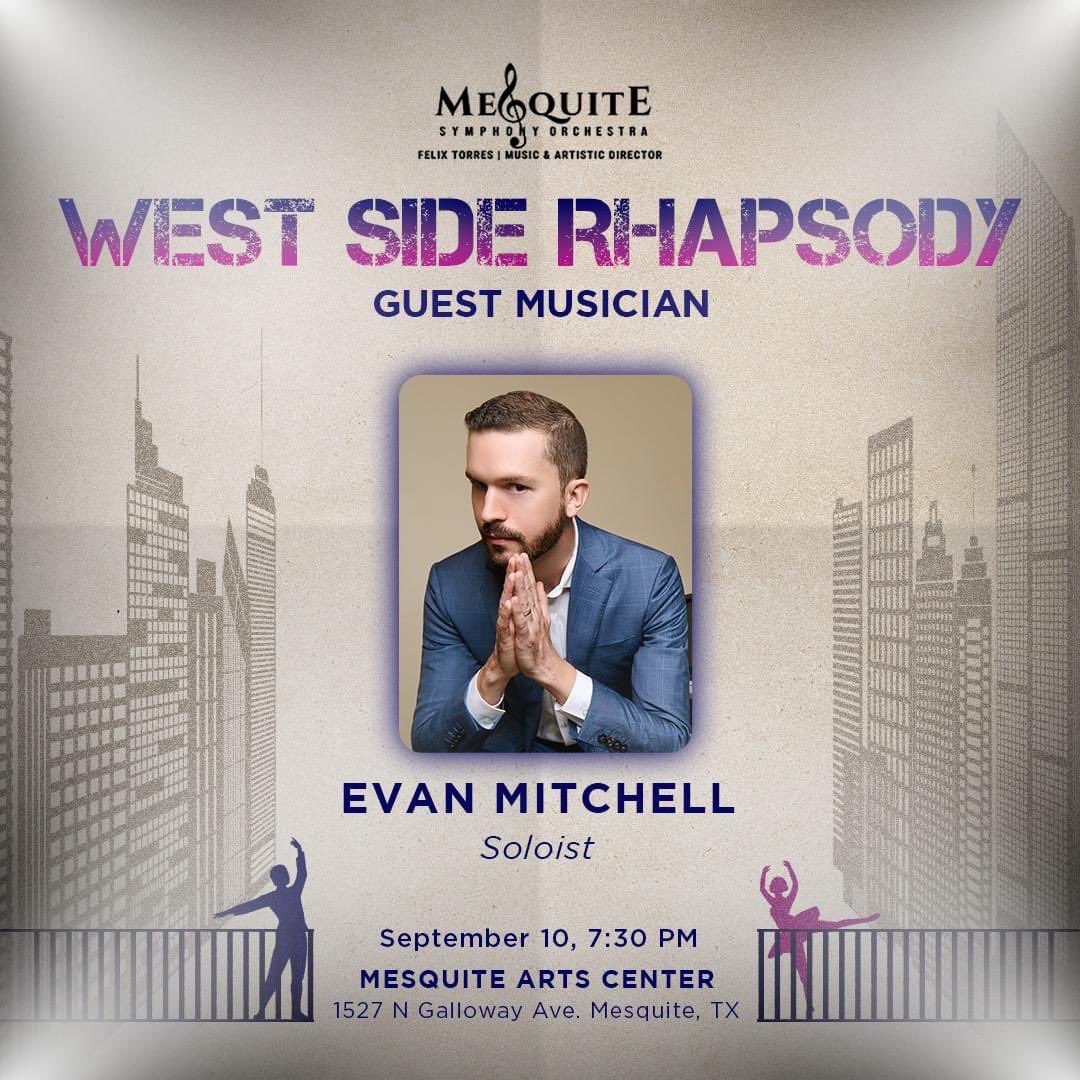 emitchellpiano's tweet photo. First visit back to DFW next weekend since my move - Rhapsody in Blue with @MesquiteMusic ! https://t.co/5wkZqMkjfV