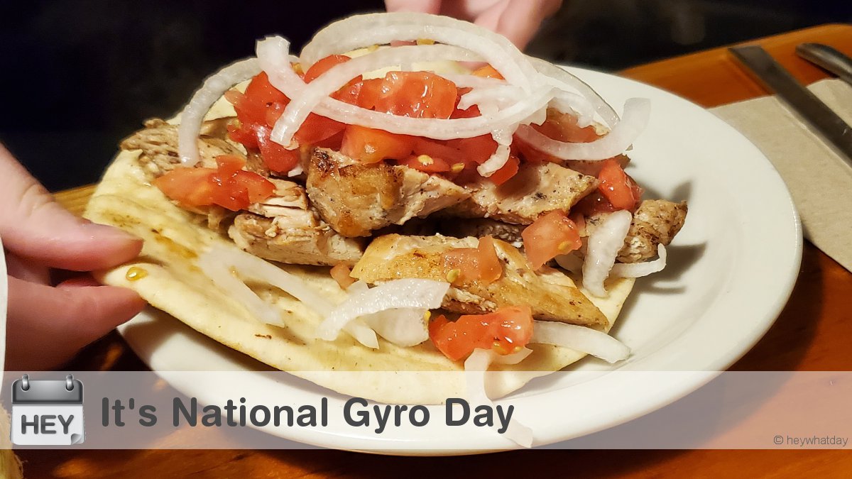 HeyWhatDay's tweet photo. It's National Gyro Day! 
#NationalGyroDay #GyroDay #Gyro https://t.co/QTqGXKkP2K