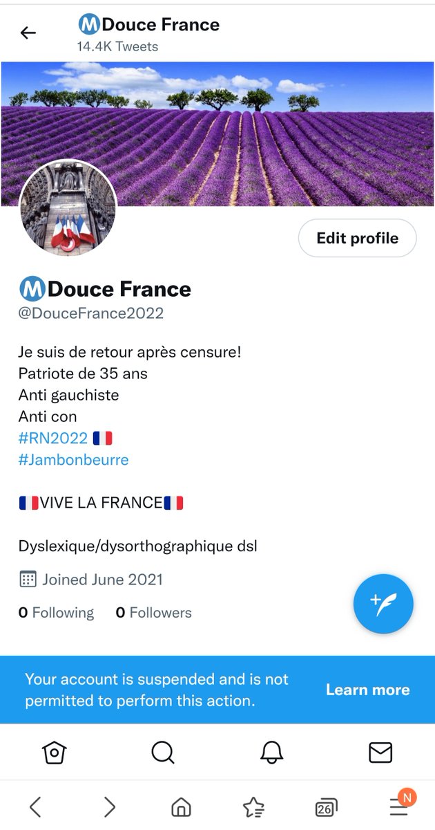 Voxpopuli732's tweet photo. De retour sur Twitter, avant sous le pseudo de DouceFrance 
J avais deja perdu mes 3k abonné puis mes 2k

Bon,on recommencera toujours 

J en apel à votre bon cœur ! 

🇨🇵 https://t.co/rMMs5OR8WX