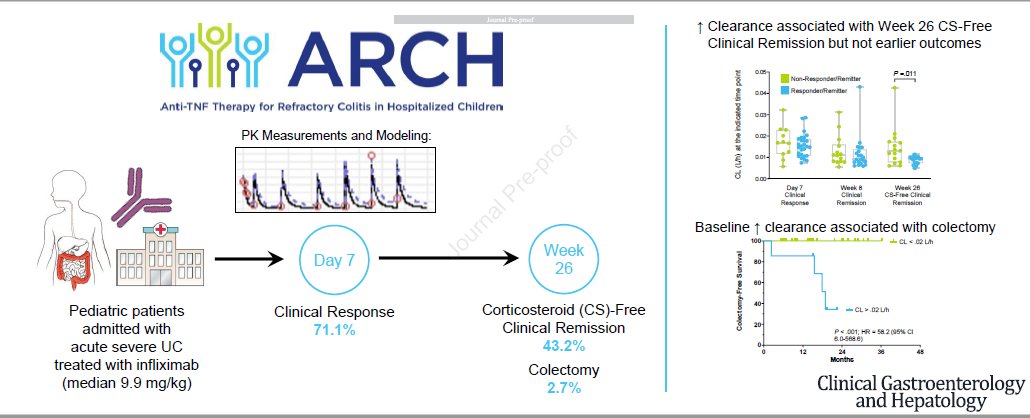 IBDProNews's tweet photo. Congrats to @DrRosenIBD and the entire #ARCHStudy team for publishing this multicenter cohort study of #infliximab #pharmacokinetics and #ClinicalResponse in pediatric acute severe #UlcerativeColitis. https://t.co/wENKWoNY7l https://t.co/XdHS0vCax5