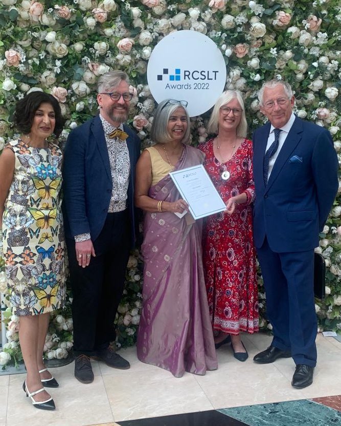 So many amazing folk in one picture! Where do I start?! @shimaahp proudly displaying her #RCSLTAwards certificate alongside @KGadhok @Nick_Hewer @MaryHeritage @SeanPert