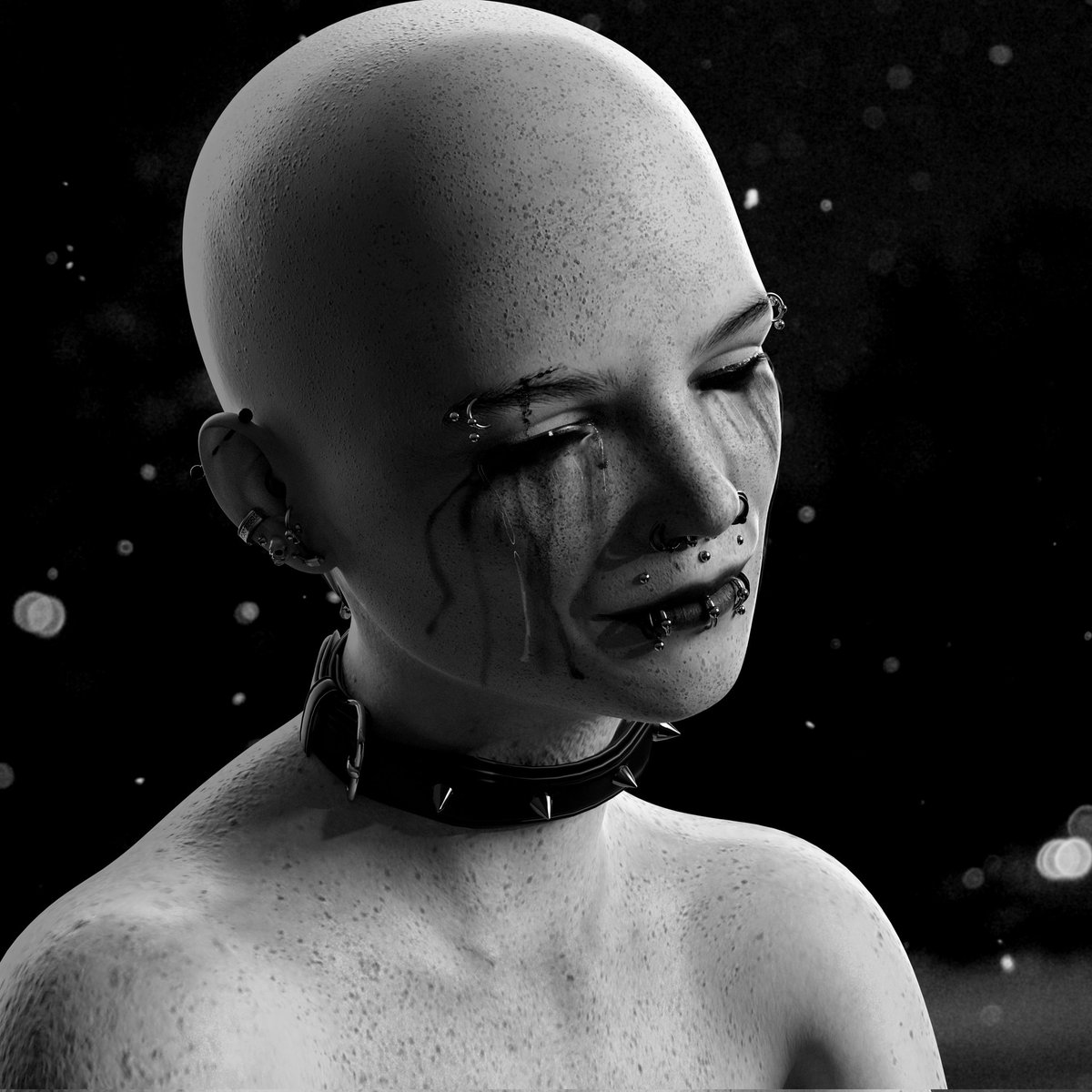 Kinda tired of smiling. 
. 
. 
. 
. 
. 
. 
. 
#nftart #Smile #tears