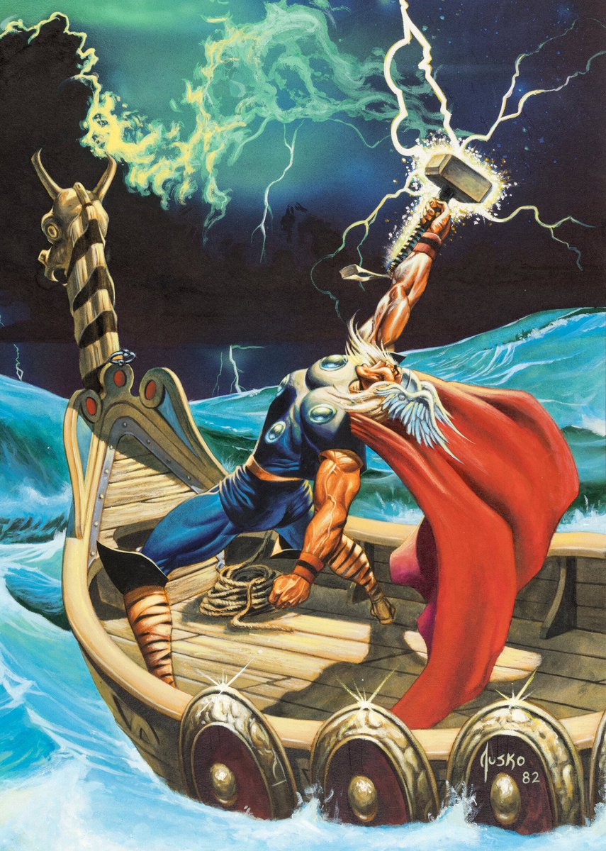 RT @cimerians: art by Joe Jusko
#Thor #ThorThursday https://t.co/YfLmjYD4KD