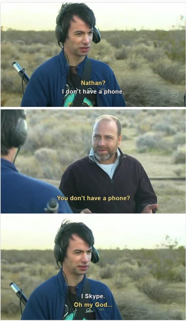 raisinchoirgirl's tweet photo. #JonBenjaminHasAVan #NathanFielder #SkypeSucks https://t.co/RQi3jXb7lD