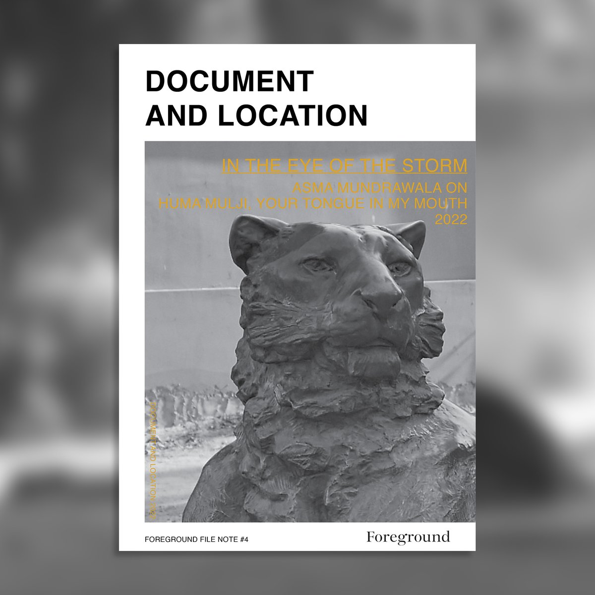 ForegroundFrome's tweet photo. We are delighted to announce In the Eye of the Storm, a newly commissioned text by Asma Mundrawala on Huma Mulji’s exhibition Your Tongue in My Mouth as part of our Document and Location programme.

Read and download the full text here https://t.co/pQMWhWPpeH https://t.co/5uQn5ooB8U
