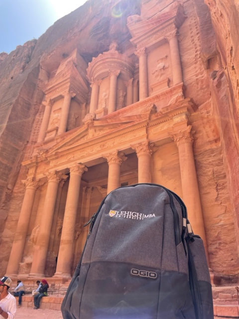 Our Lehigh MBA students (and merchandise) are going places - literally! Thank you to current FLEX MBA student Jonathan Rufe for bringing the Lehigh MBA brand with you during your amazing trip to Petra - we're glad to see that swag being put to good use. Safe travels!