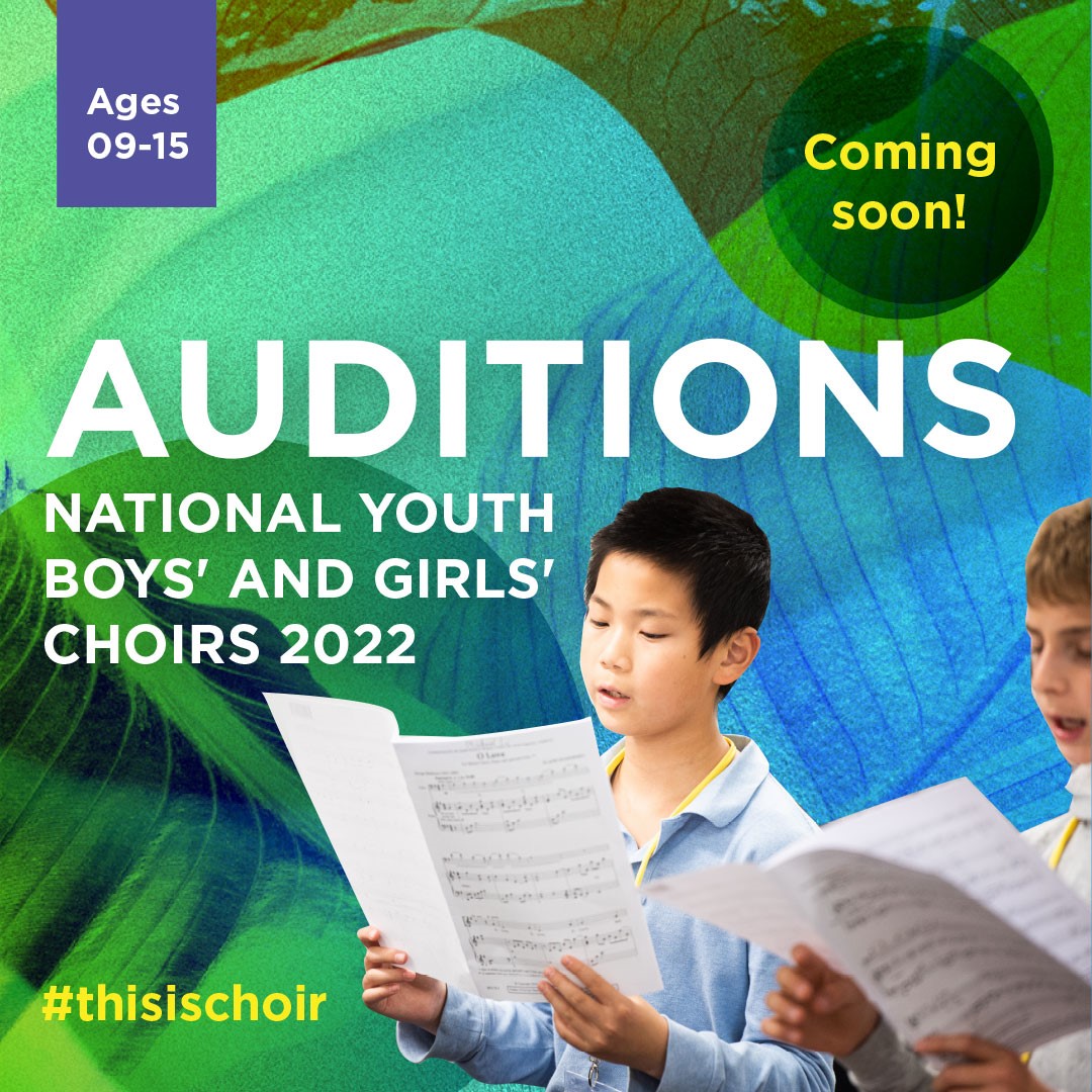 AUDITIONS COMING SOON! 🎶

National Youth Boys', Girls' &amp; Training Choir 2022 audition booking opens on Wednesday 7th September 🌎 🌞 🎶

Check out our website for more details on how to book, how to prepare and what it means to be a member of NYCGB ➡️ bit.ly/3qwuqf8