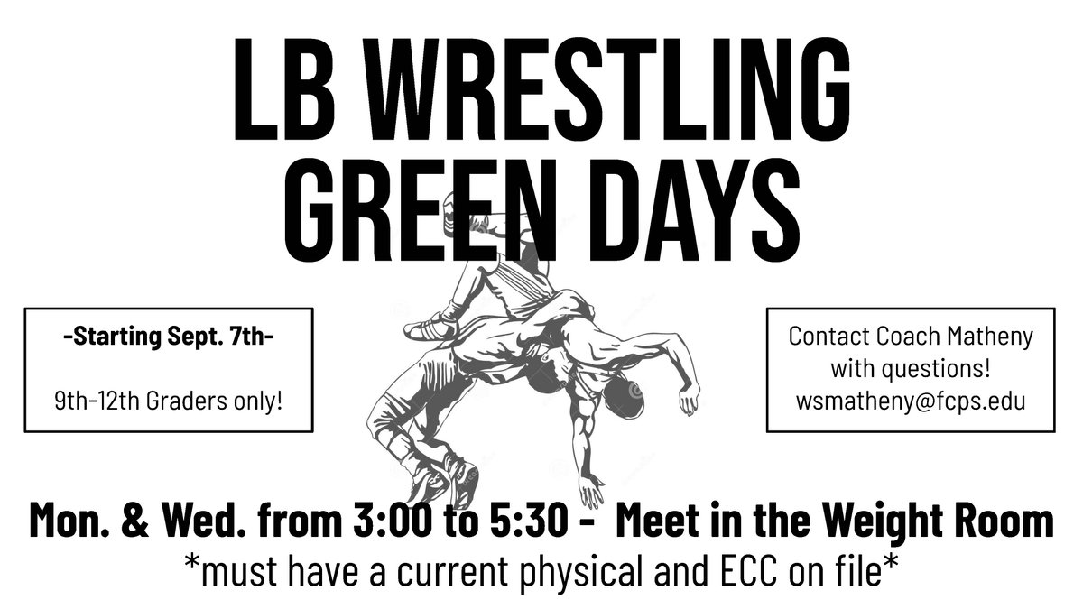Try-outs for Wrestling begin on November 7! 🤼🤼‍♀️🐻💜💛