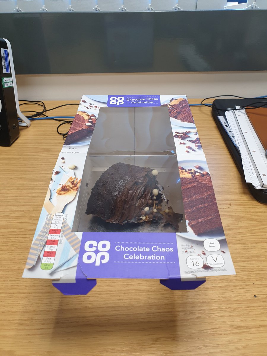 As if to prove my point, the wonderful @SebUrbanBotany and @sicilyfiennes just brought me a very tasty (and, for my work patterns, very appropriately named) cake. Delighted to say that they did not sing. Thanks, everyone!