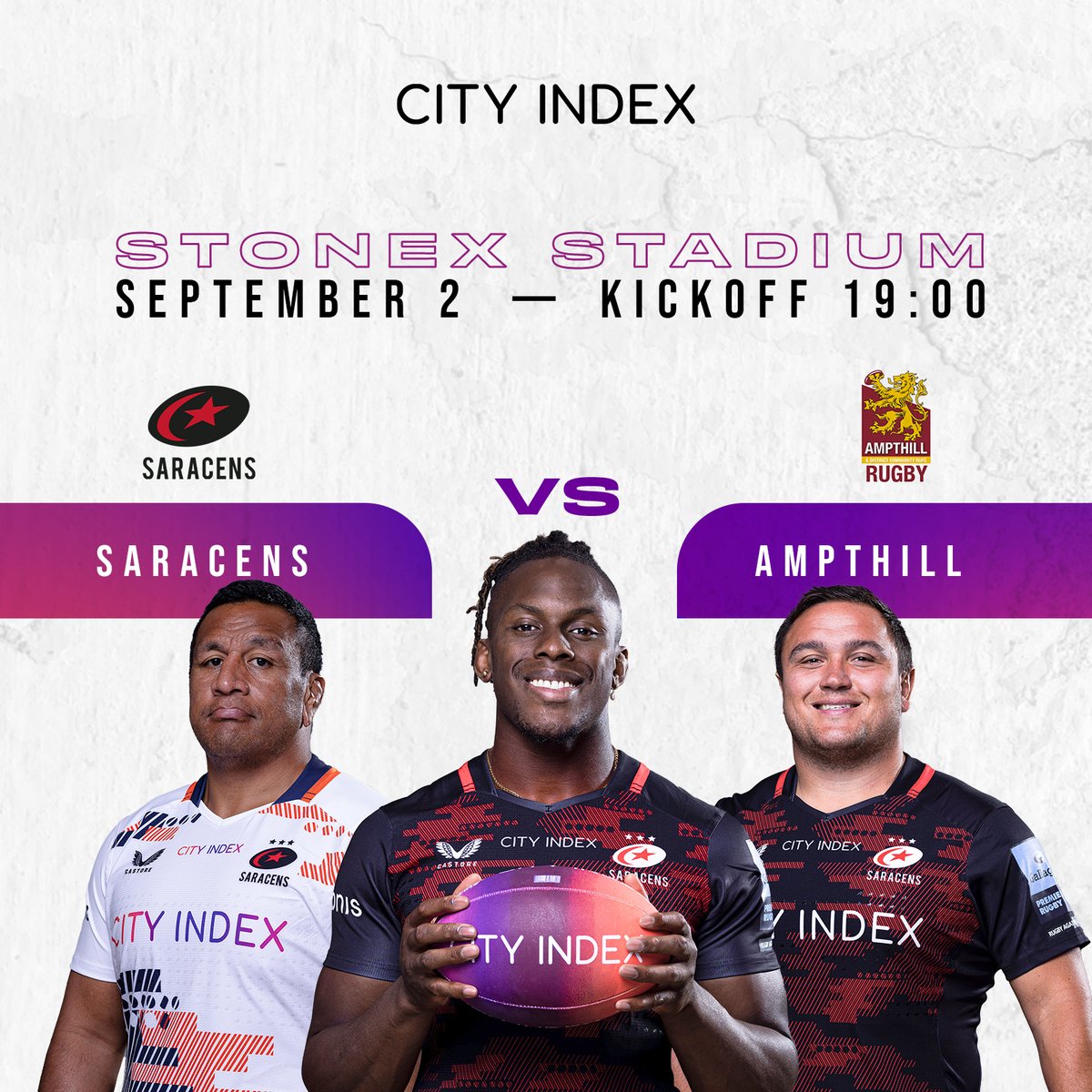 CityIndex's tweet photo. The warmup is almost over: witness Saracens’ preparations for the season conclude in their final preseason friendly against Ampthill. 

Will there be some final tweaks in the strategy before the season opener? 

#SupportingSaracens #premrugby #CityIndex #AMatchLikeNoOther https://t.co/kuDN7dAqZz