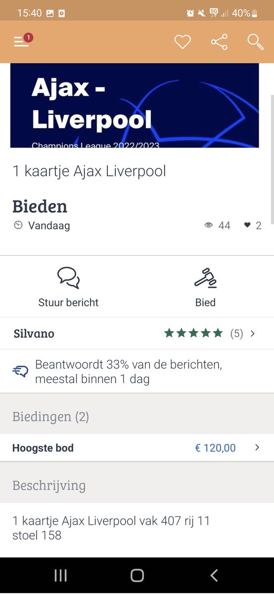 MonsterStream's tweet photo. @AjaxFancare Vak 407 rij 11 stoel 158. Gaan jullie hier ooit wat aan doen? #ajax @AjaxFancare https://t.co/X7Nno9dly6