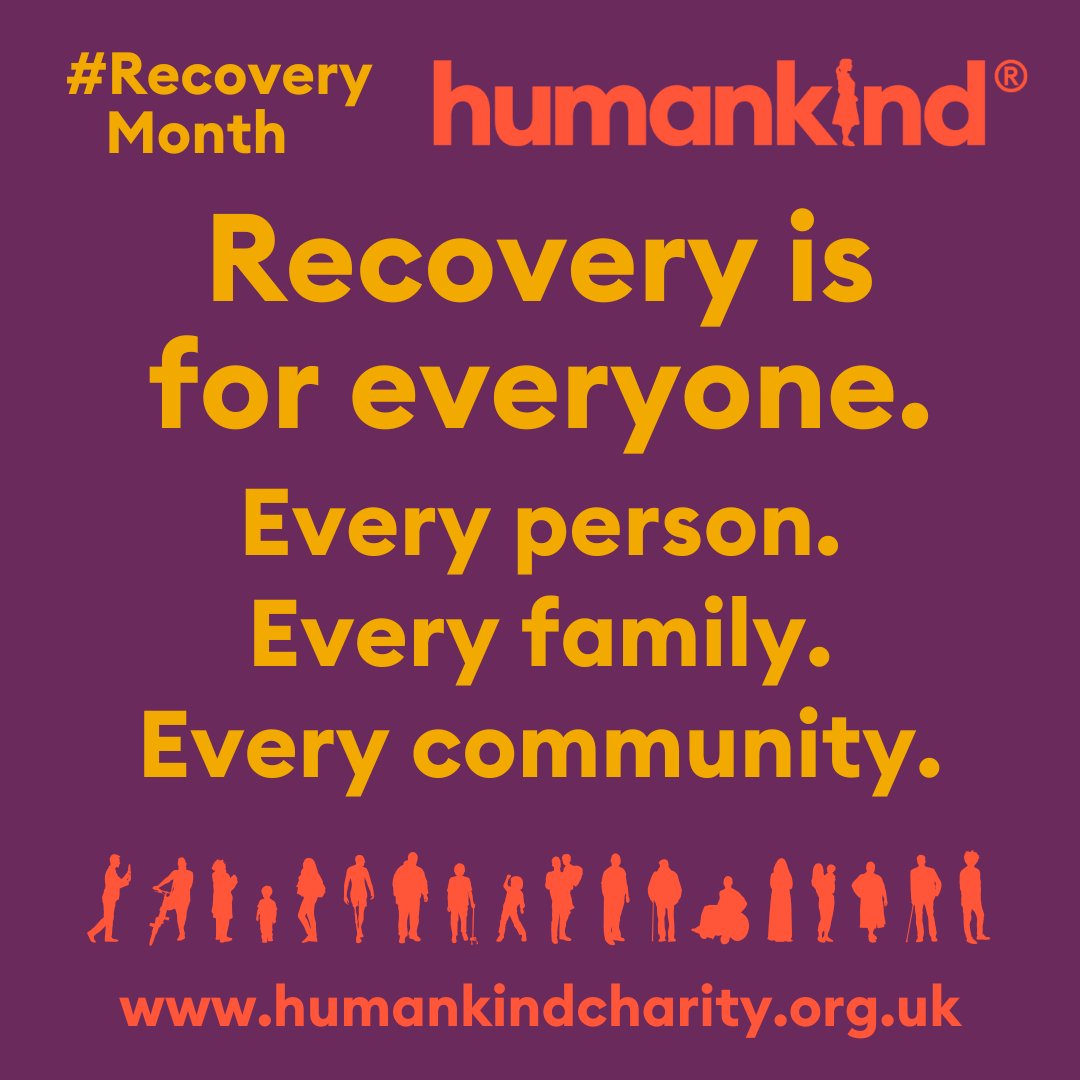 Humankind_UK's tweet photo. September is #RecoveryMonth, a time to promote #recovery practices and support a proud recovery community without stigma. 💜

Together with our local services, we will be sharing recovery tips and stories, joining events, and promoting opportunities to get involved. #RecoverPosse https://t.co/WRAuHA9X2n