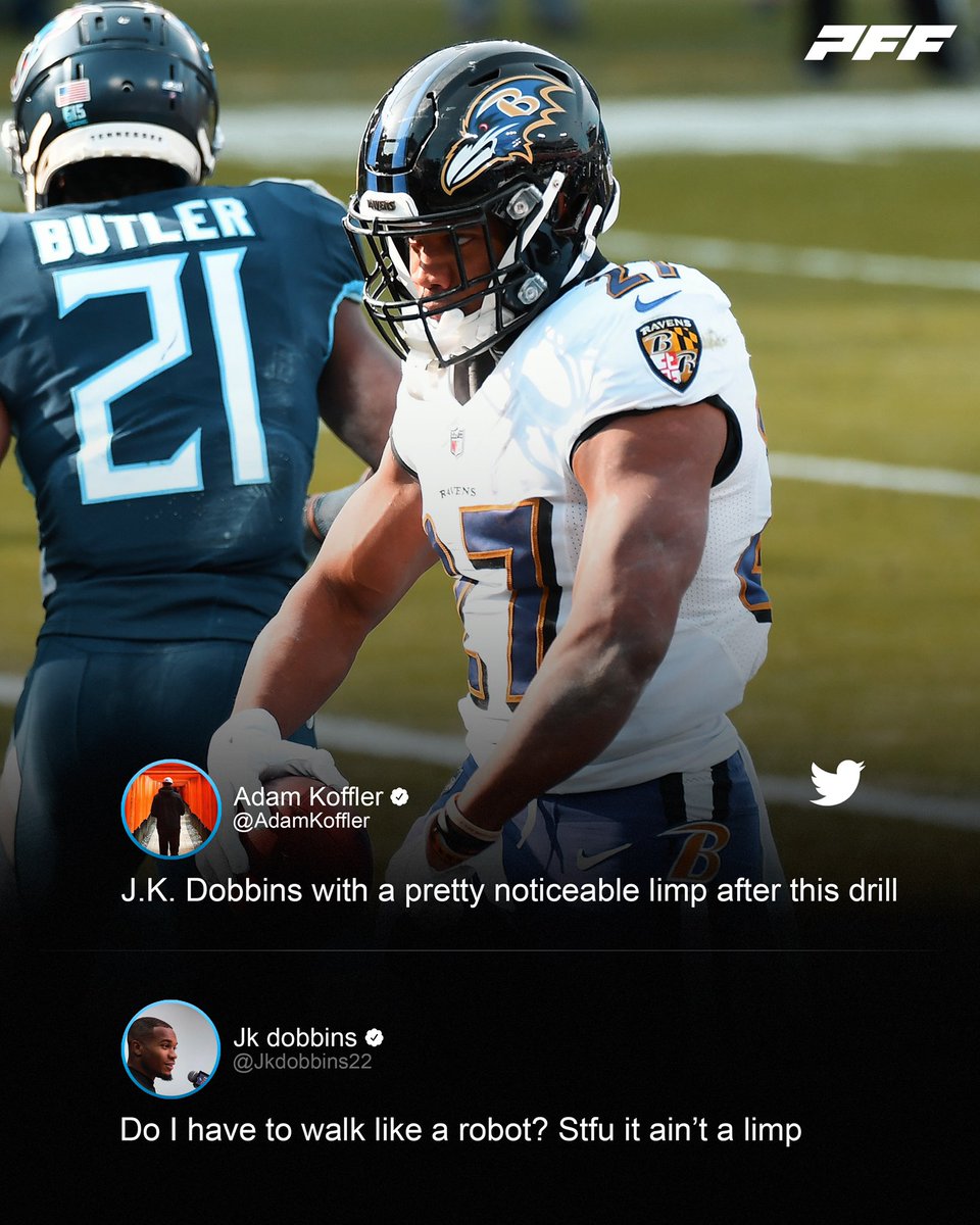 PFF_Fantasy's tweet photo. J.K. Dobbins was not having it 😳 https://t.co/t5GdmzyNbc